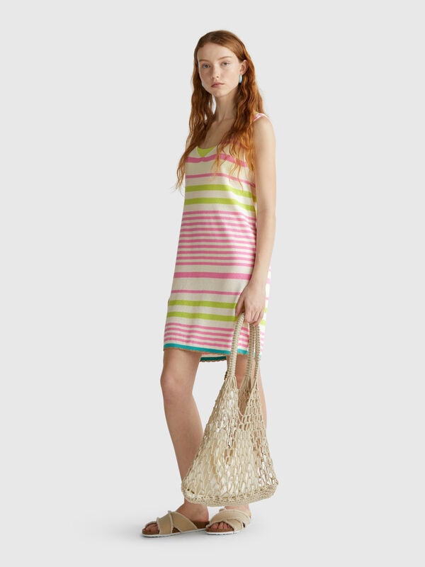 Vestito in maglia a righe Donna