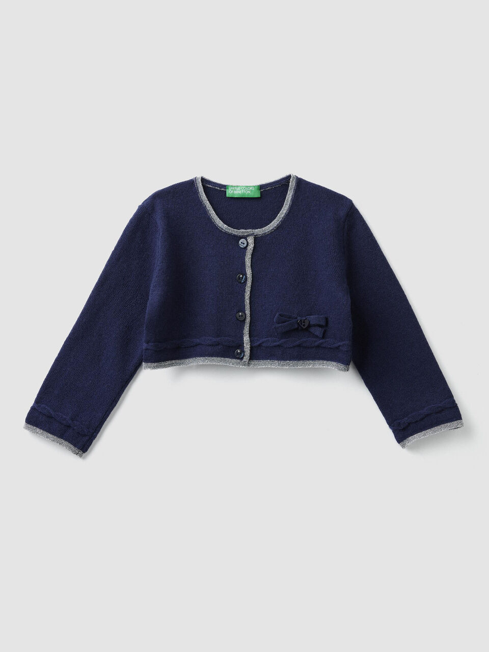 Cardigan corto con lurex image number 1