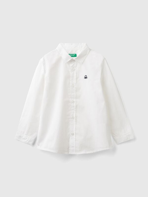 Camicia bianca in puro cotone Bambino