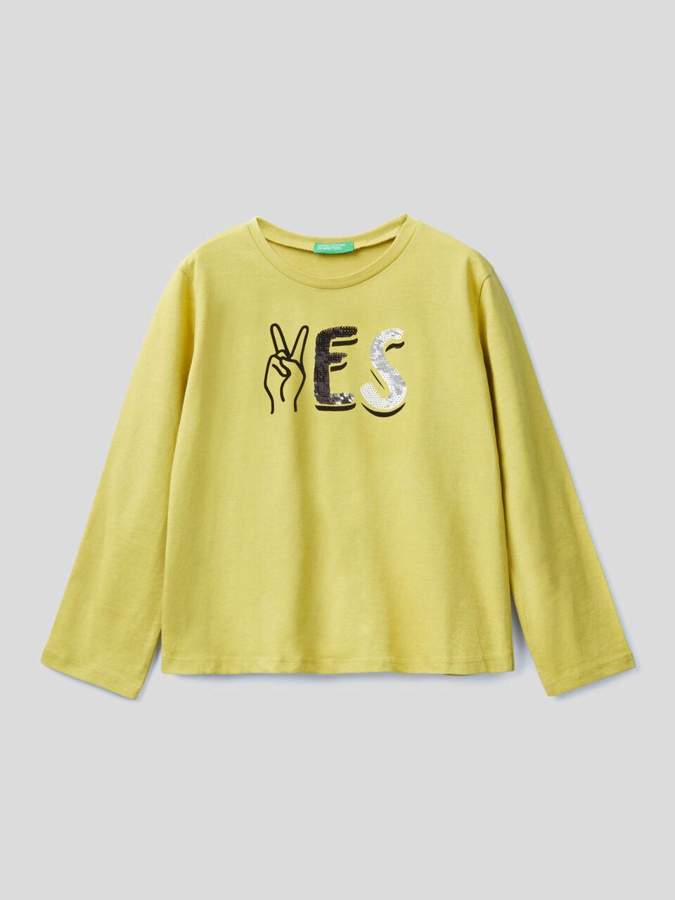 T-shirt 100% cotone con paillettes image number 2