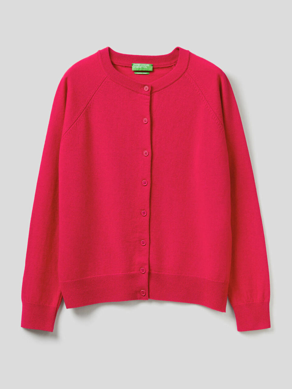 Cardigan girocollo in misto lana e cashmere image number 1