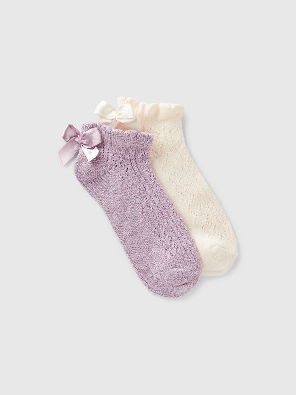 Calzini corti con fiocchetto Bambina