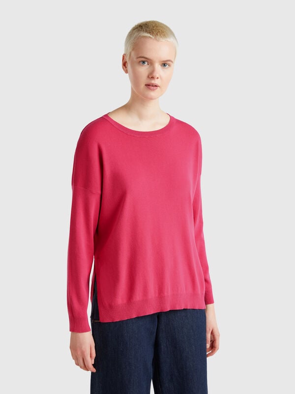 Maglia in cotone over fit Donna