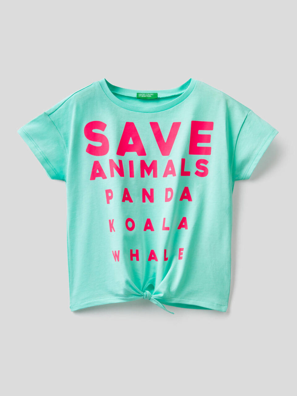 T-shirt con fiocco sul fondo image number 1