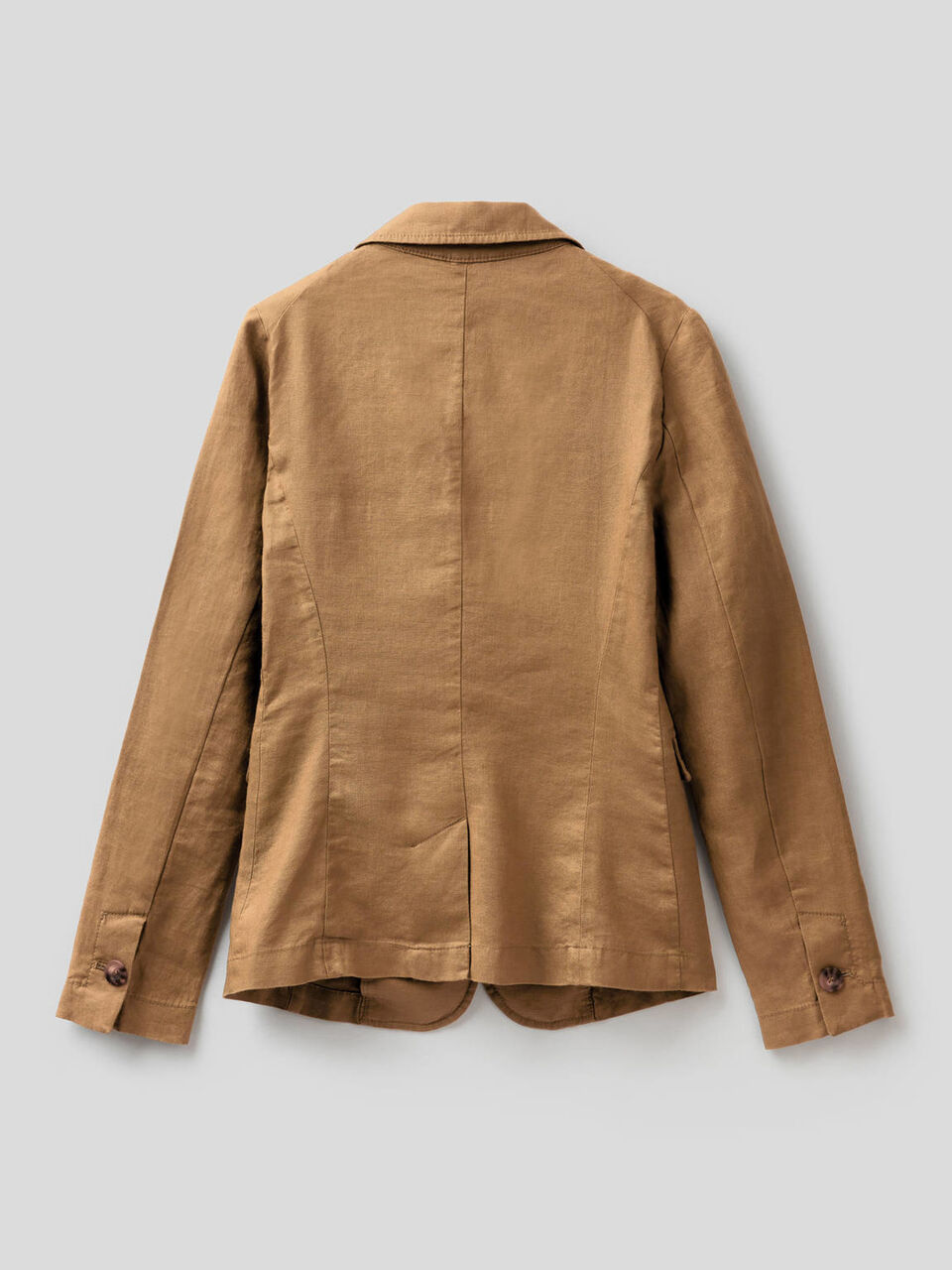 Blazer sciancrato in 100% lino image number 2