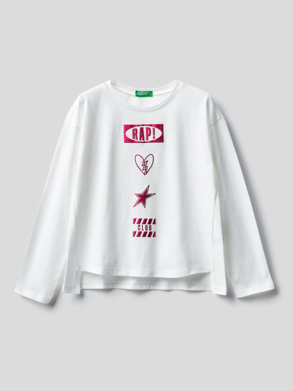 T-shirt manica lunga 100% cotone image number 1