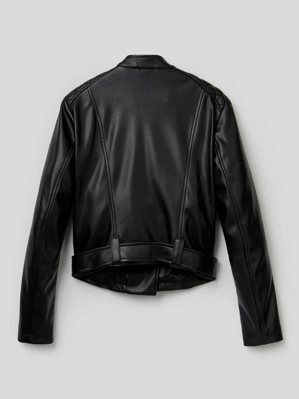 Giubbino biker con cintura image number 2