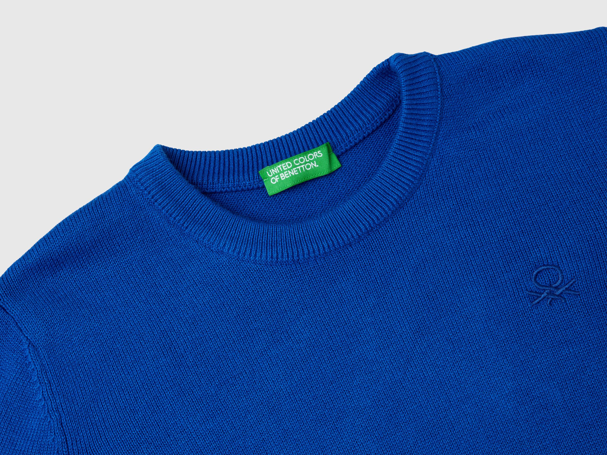 Maglioncino in puro cotone con logo Bluette Benetton