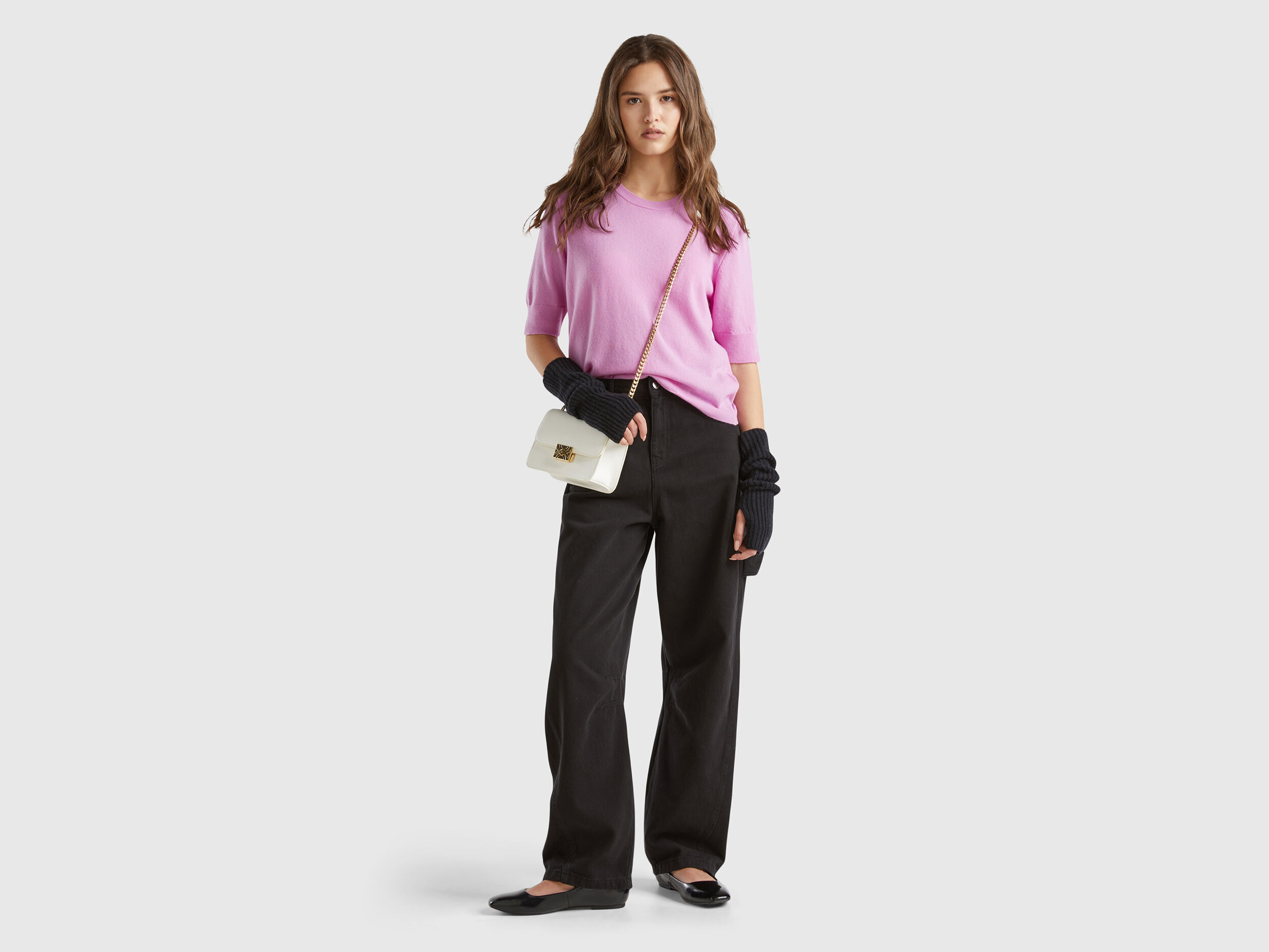 Pantaloni larghi benetton discount