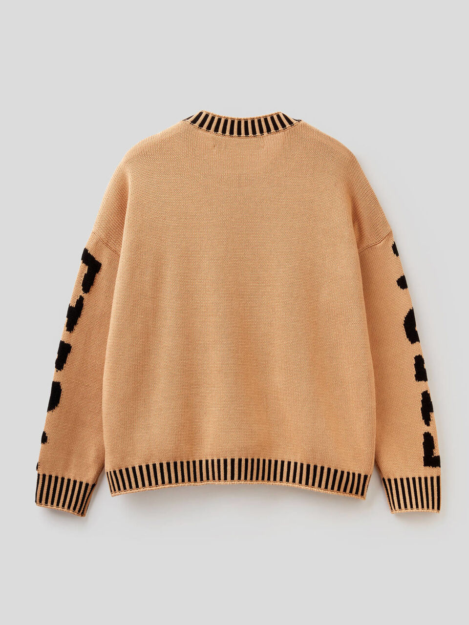 Maglia in cotone con motivo ad intarsio image number 2