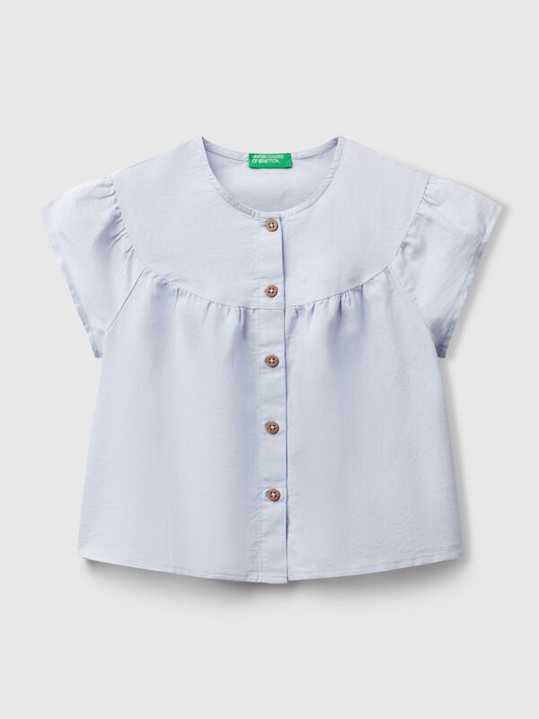Blusa in misto lino Bambina