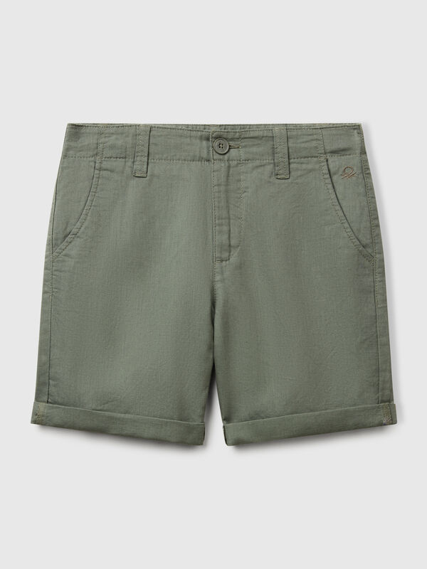 Bermuda chino in misto lino Bambino