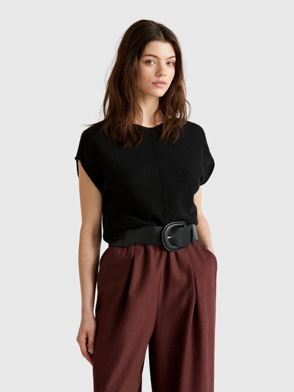 Maglioncino in cotone e lino Donna