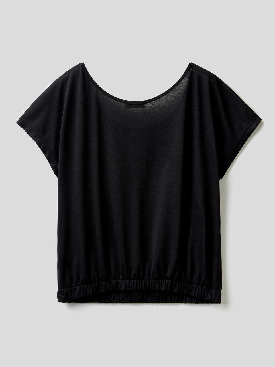 Blusa fluida con scollo rotondo image number 2