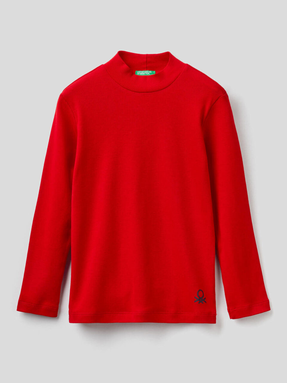 T-shirt dolcevita in cotone bio image number 1