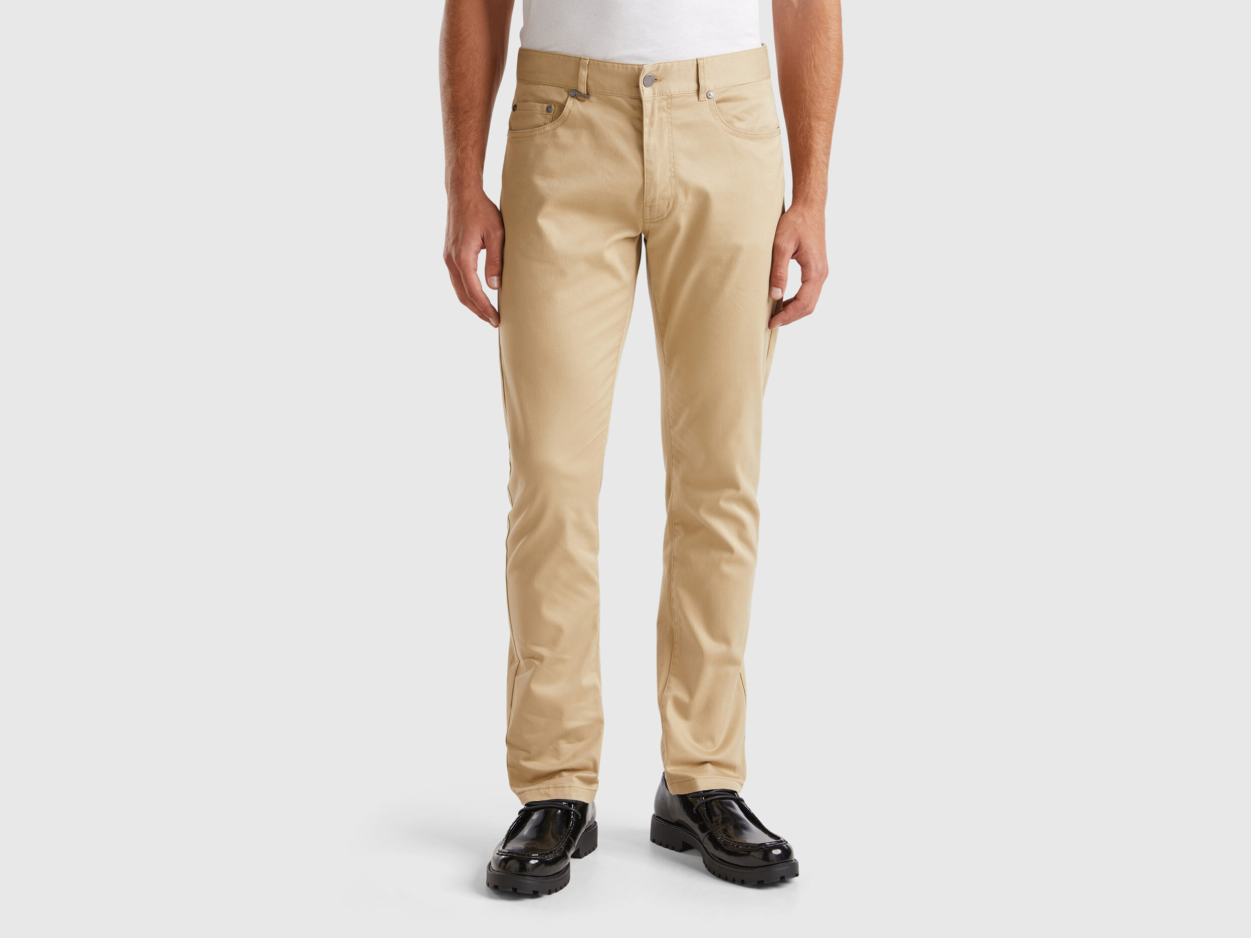 Pantaloni regular fit Beige Benetton
