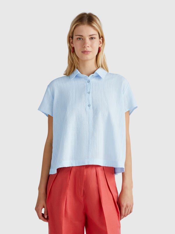 Camicia leggera a manica corta Donna