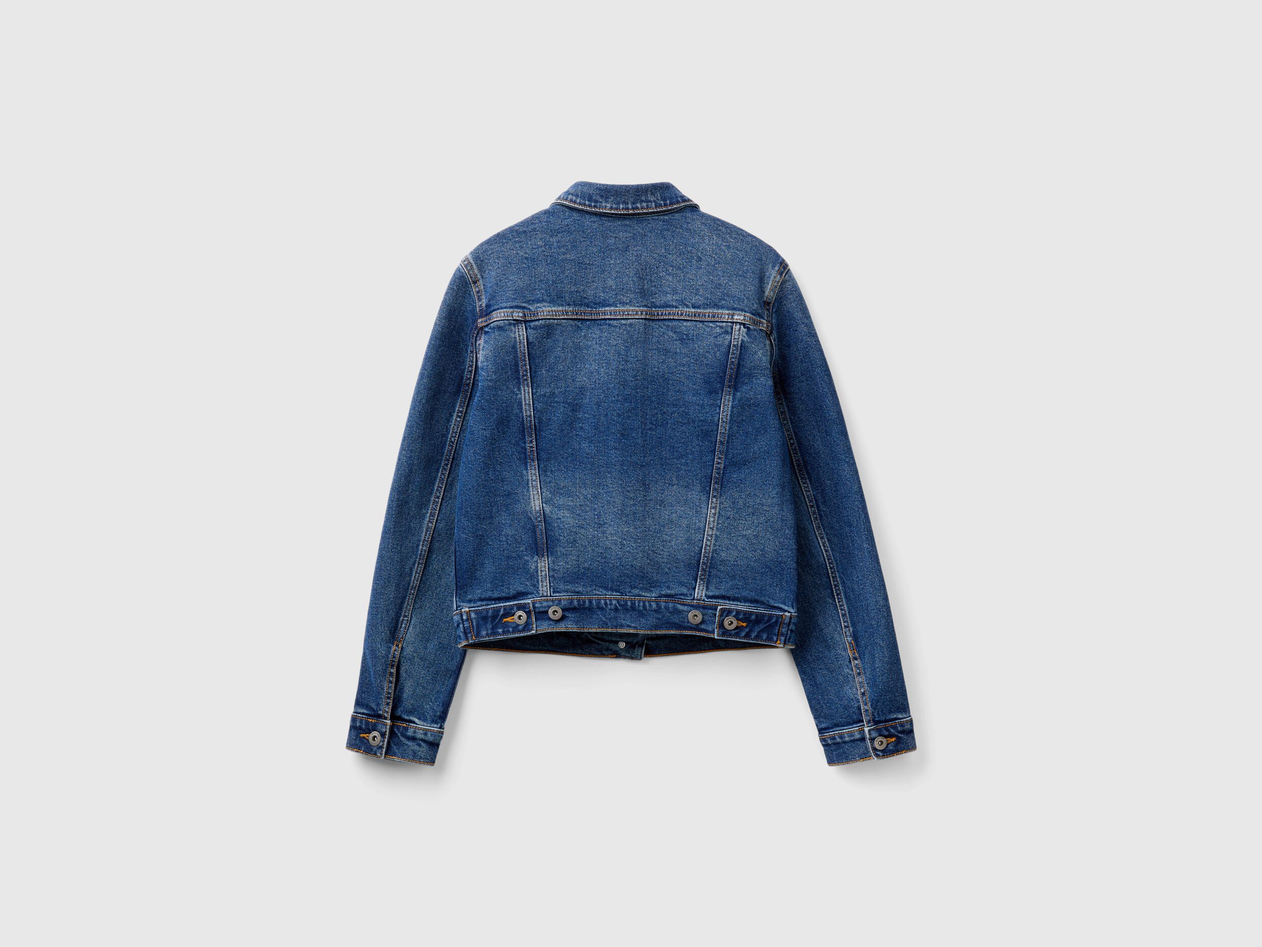 Giubbino rider di jeans Blu Scuro Benetton