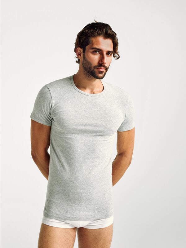 T-shirt in cotone stretch Uomo