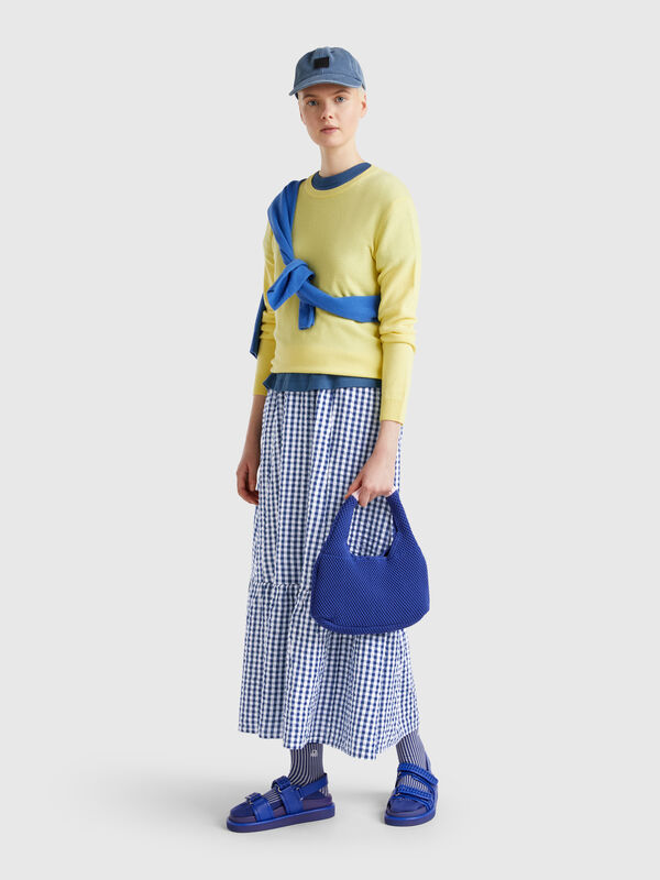 Gonna vichy con balza Donna