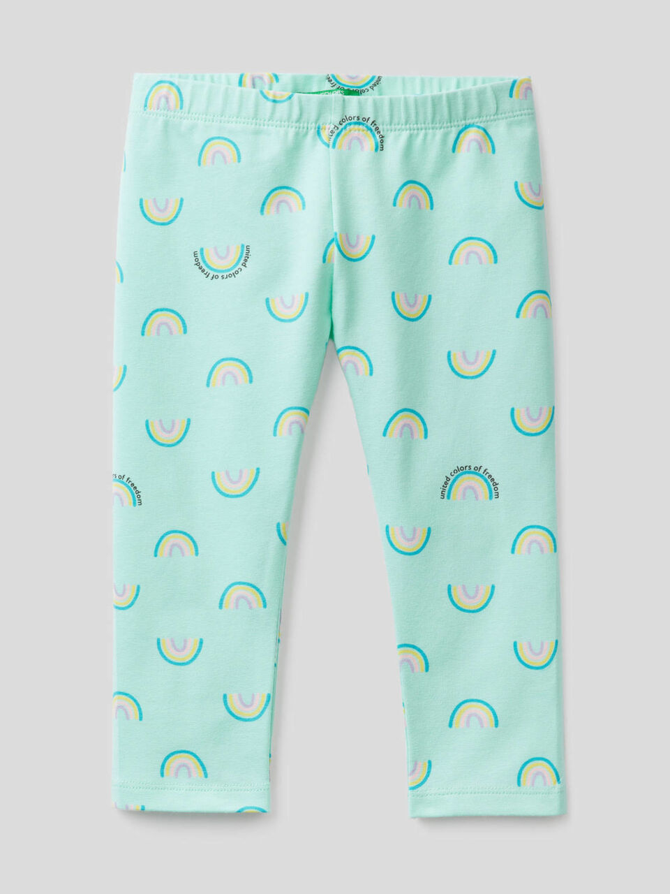 Leggings stampati in cotone elasticizzato image number 1