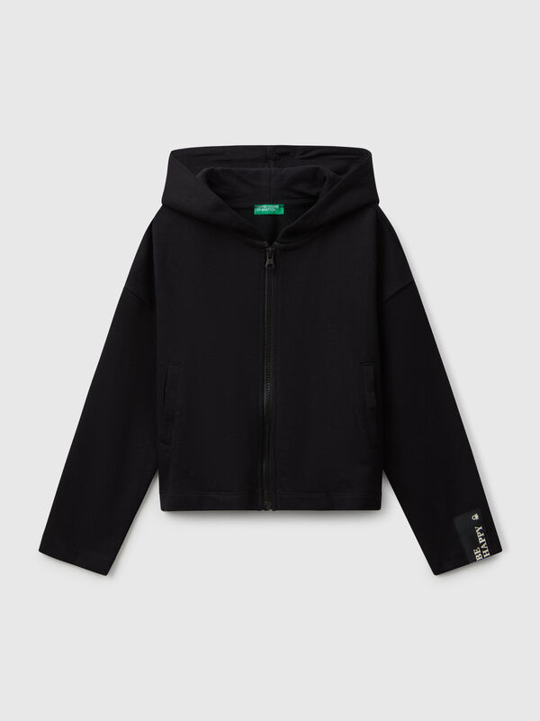 Felpa con zip e cappuccio Bambina