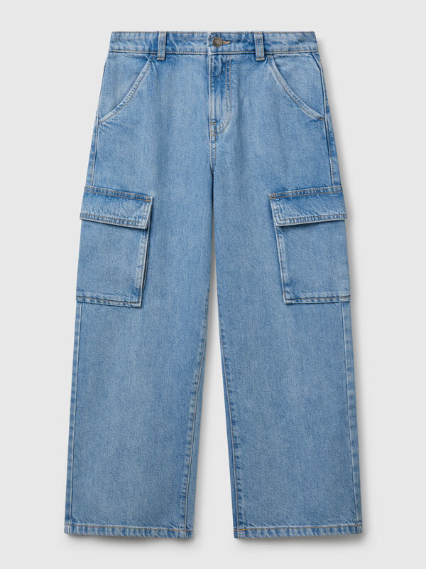 Jeans cargo 100% cotone Bambino