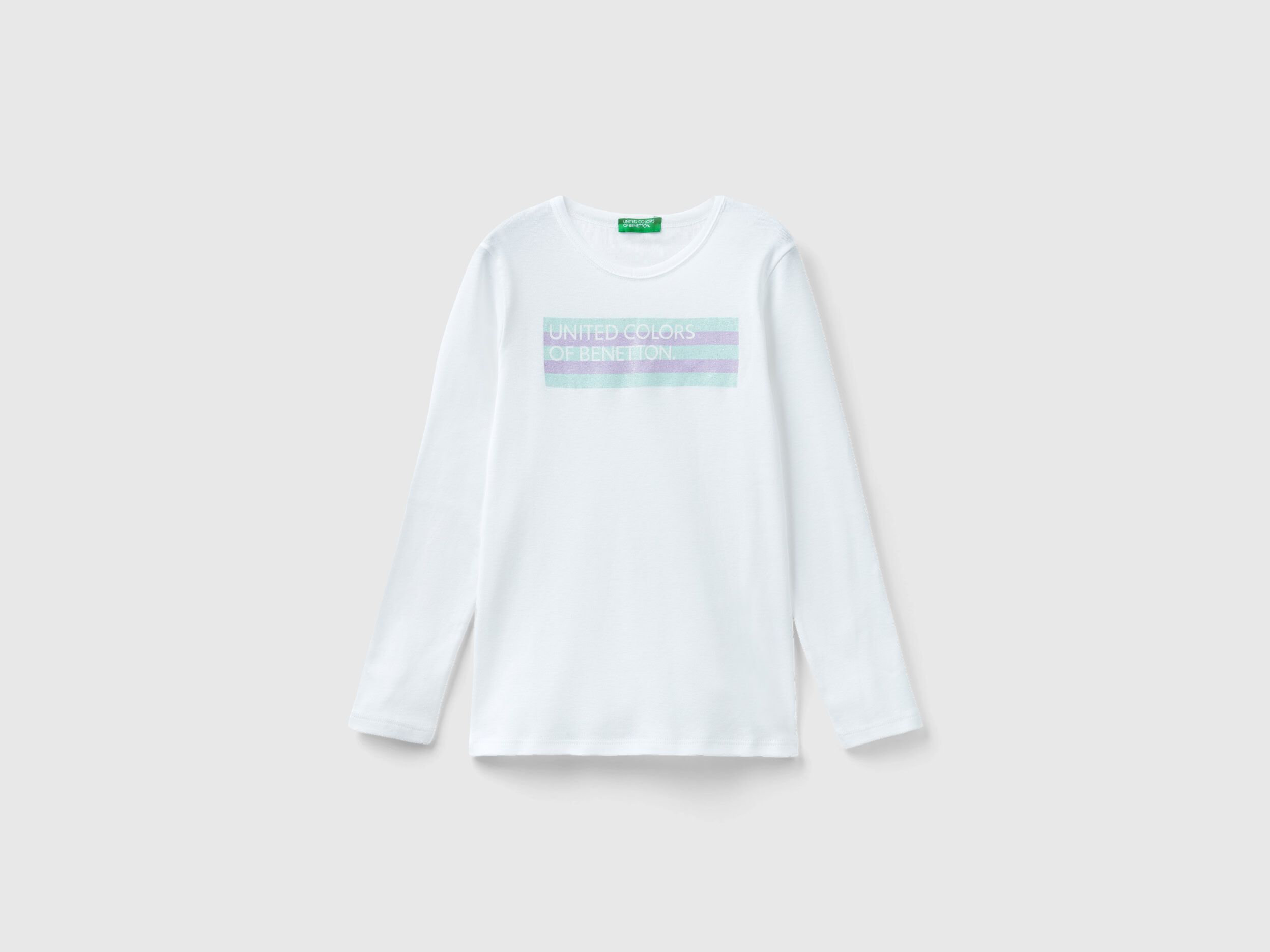 Benetton t shirt manica lunga bambina best sale