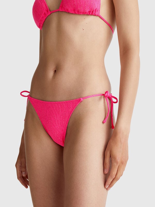 Slip mare animalier con lurex Donna