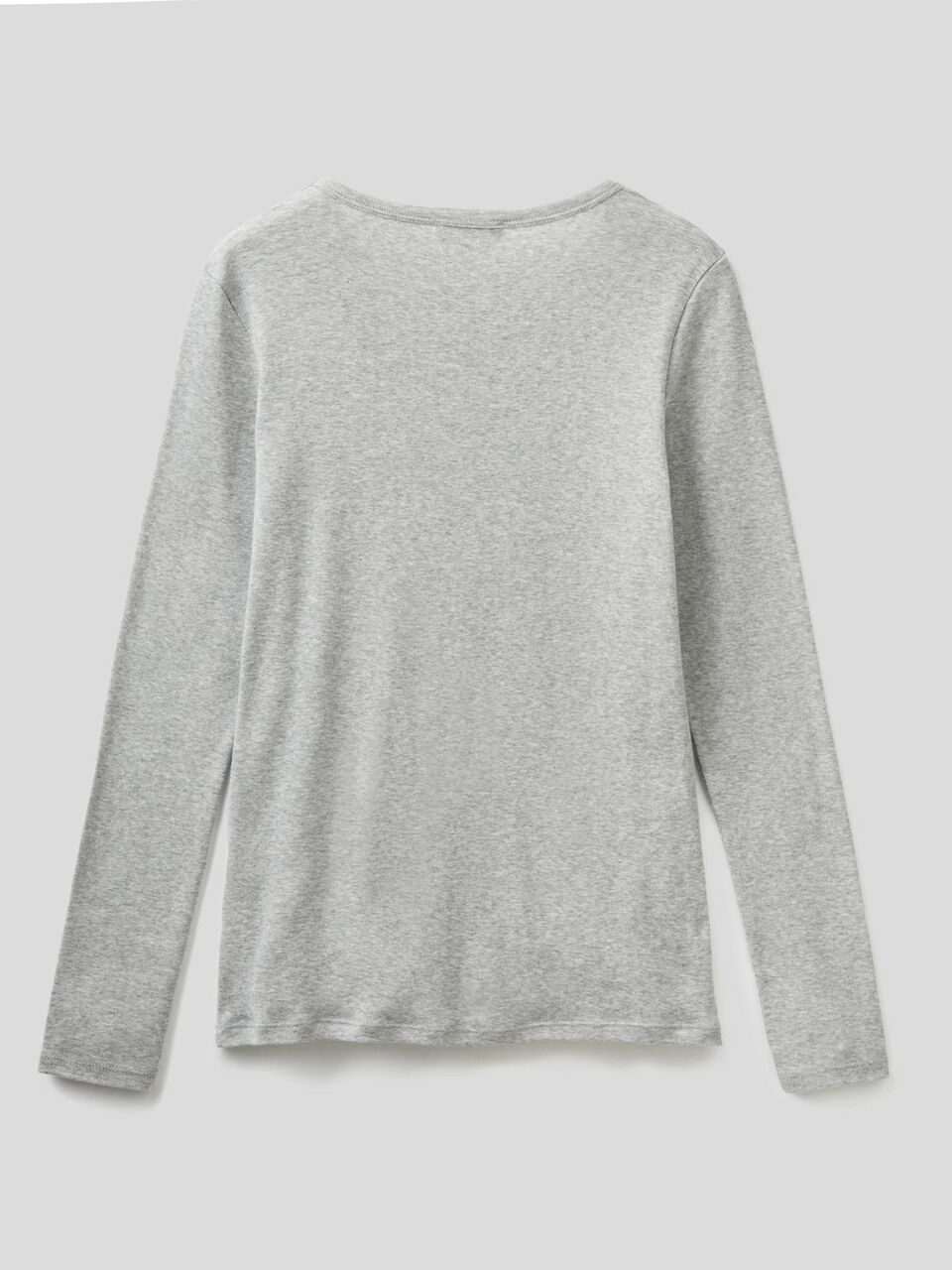 T-shirt a manica lunga 100% cotone image number 2