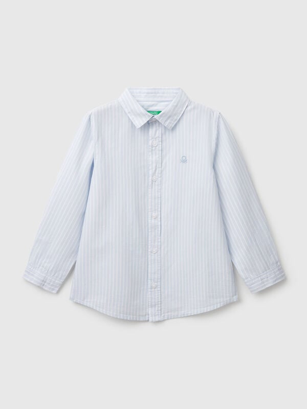 Camicia a righe in puro cotone Bambino