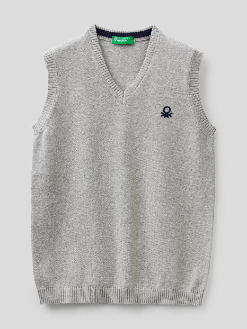 Gilet 100% cotone con scollo a V image number 1