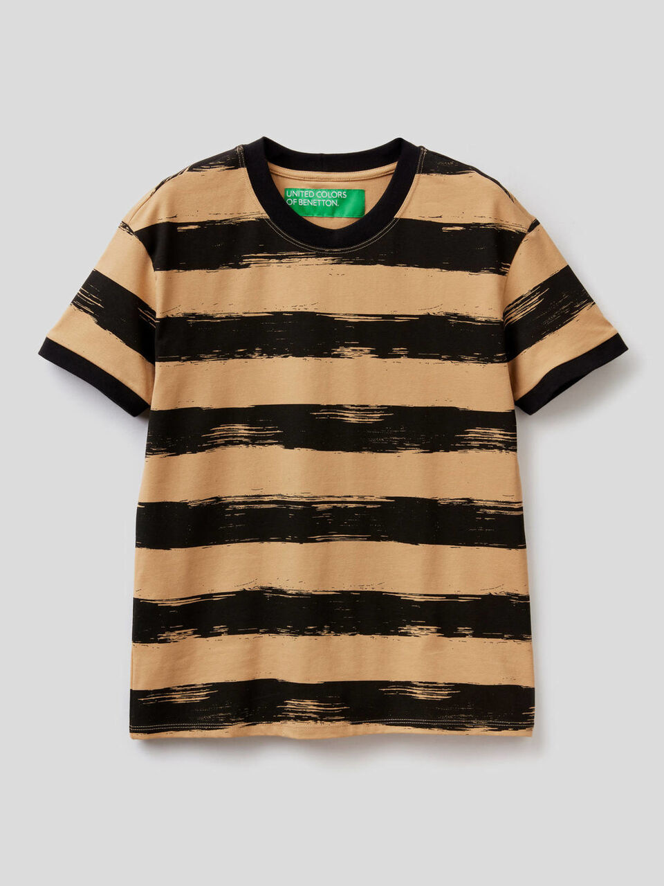 T-shirt stampata in cotone stretch image number 1