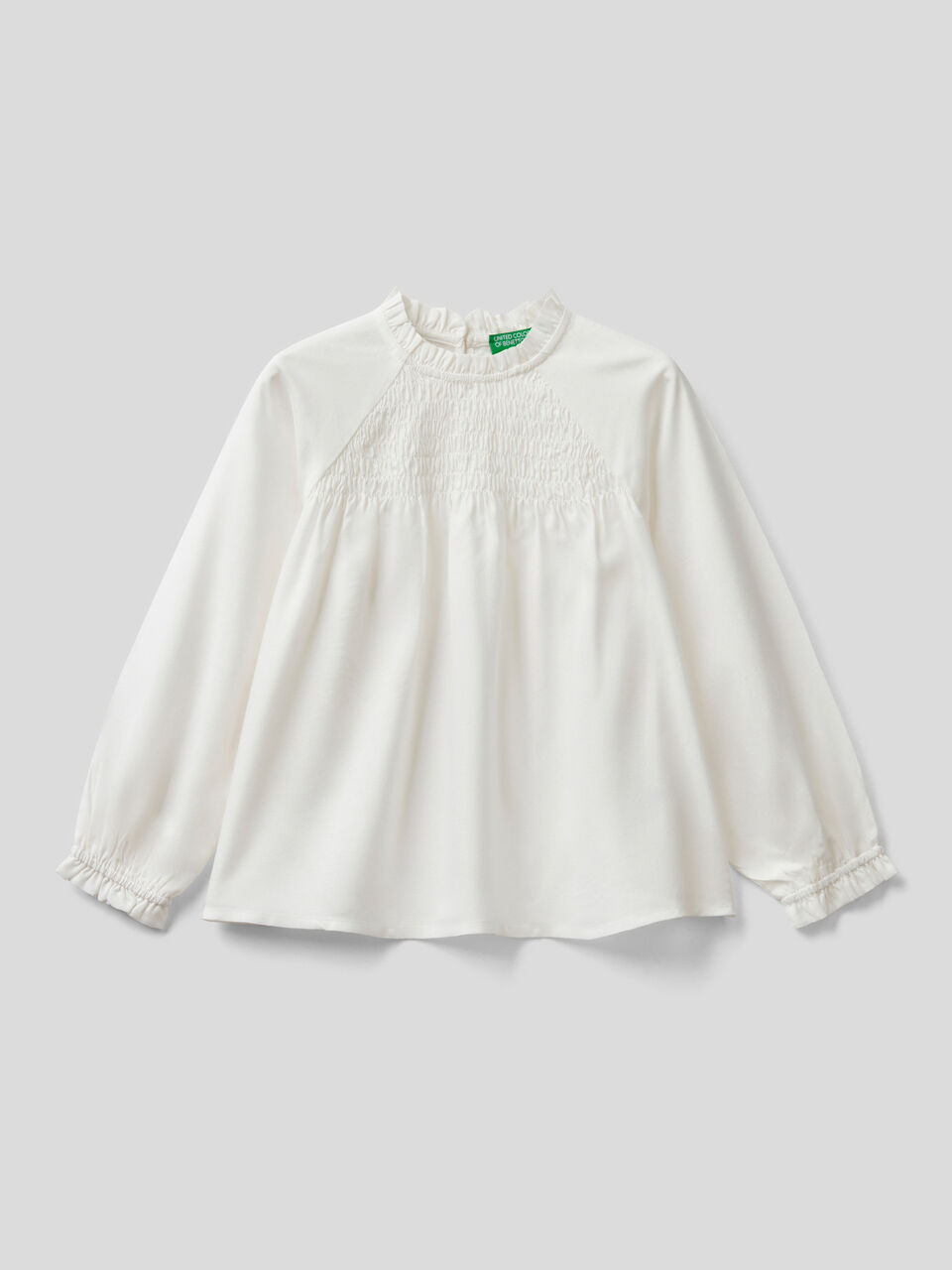 Blusa fluida con rouches image number 1