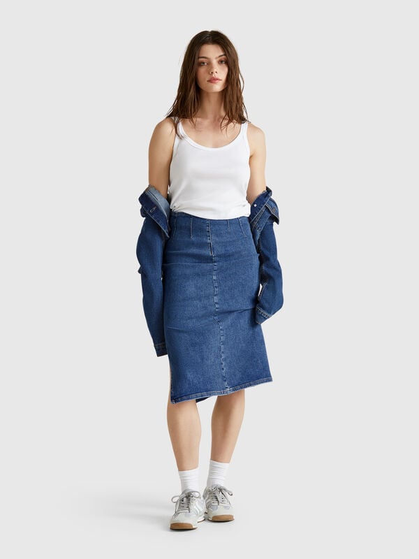 Gonna di jeans a tubino Donna