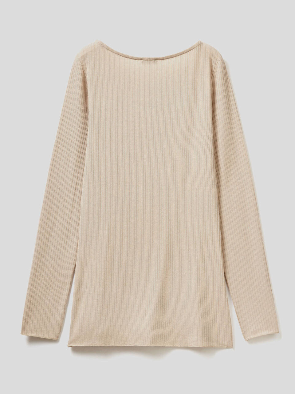 T-shirt manica lunga in misto cashmere image number 2