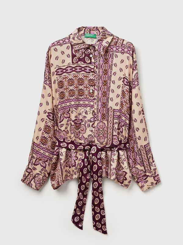 Camicia con stampa bandana Donna