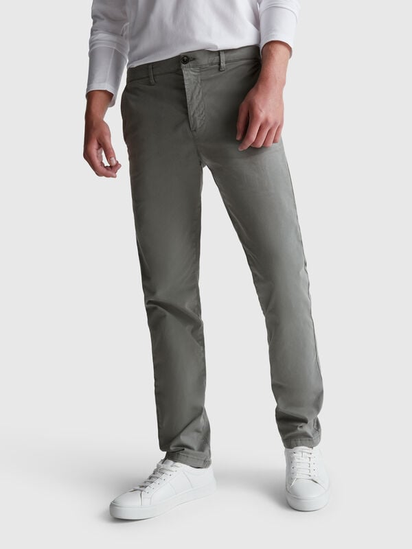 Chino slim fit in cotone Uomo