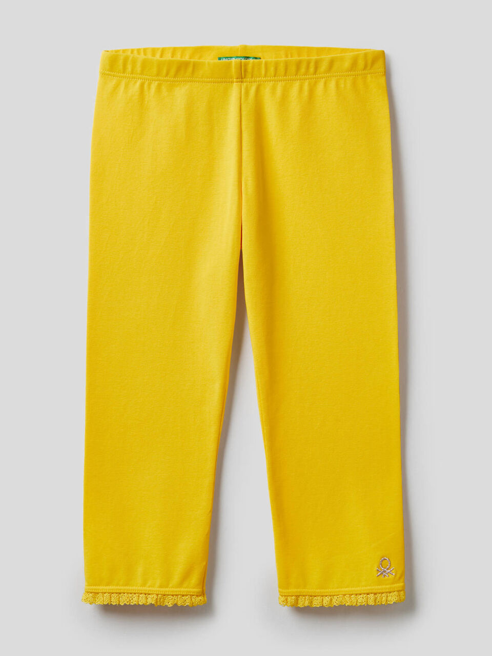 Leggings a 3/4 in cotone elasticizzato image number 1