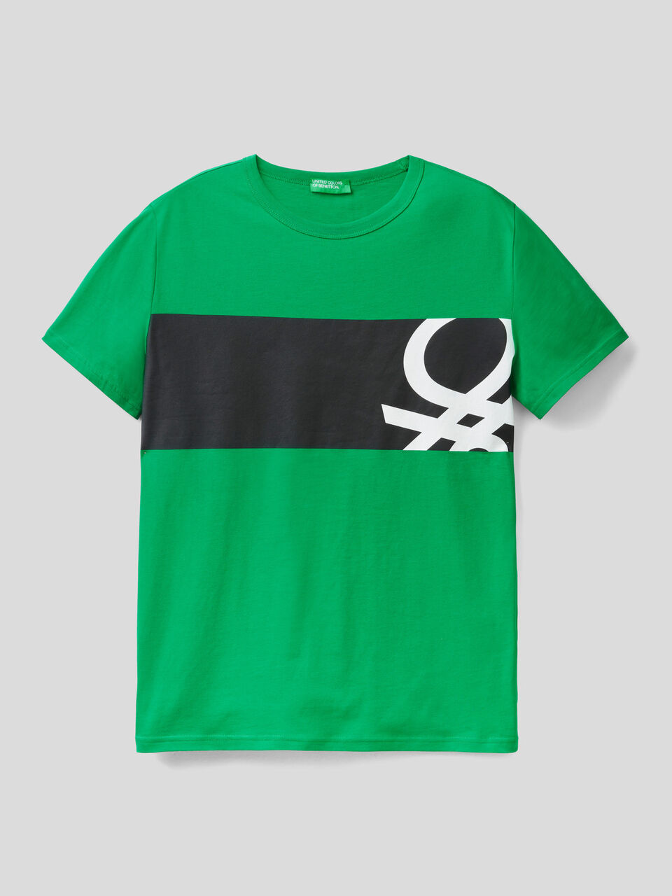 T-shirt in cotone bio con stampa logo image number 1