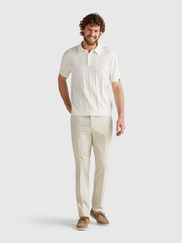 Chino slim fit in cotone leggero Uomo