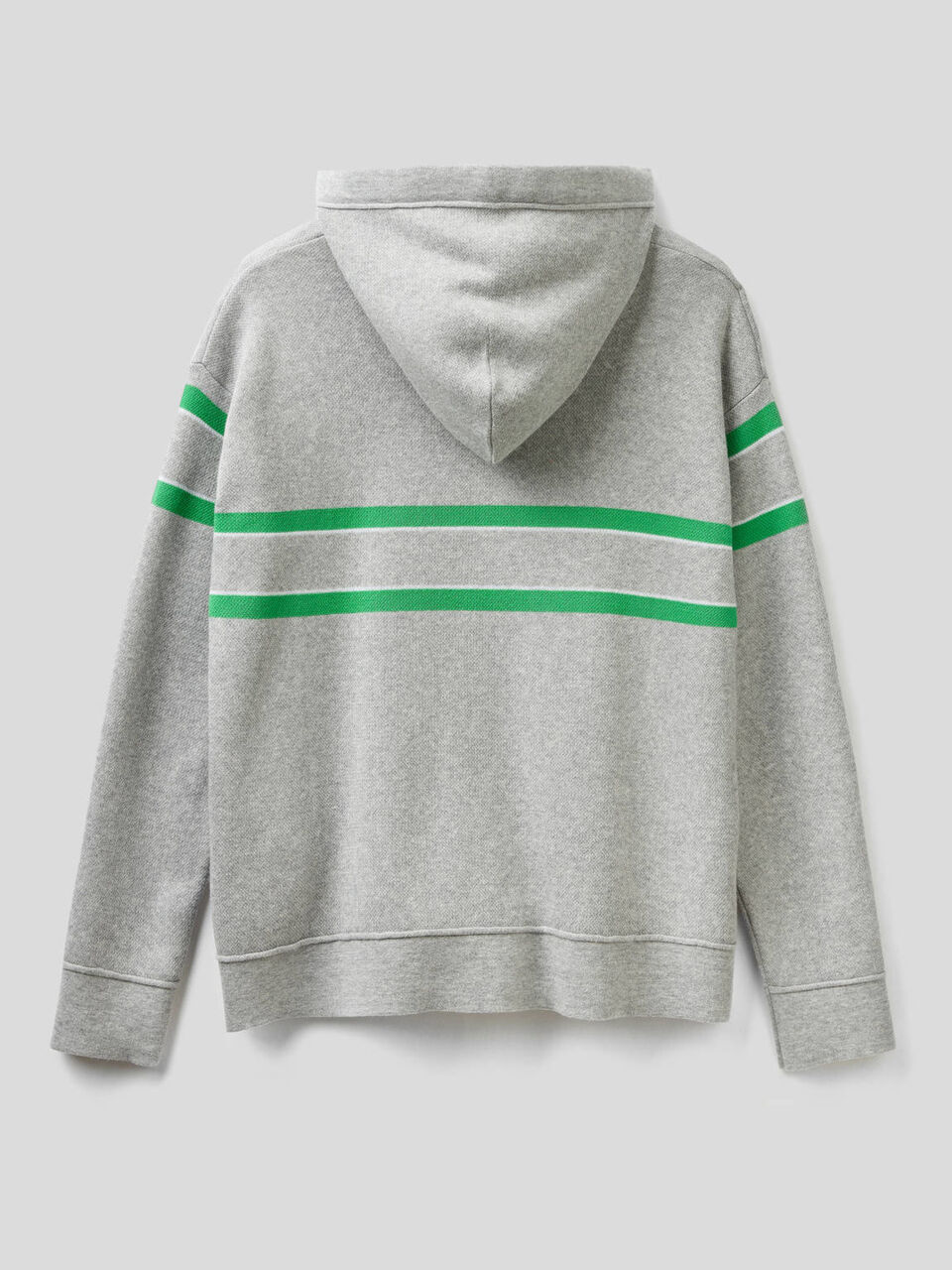 Maglia in cotone tricot con cappuccio image number 2
