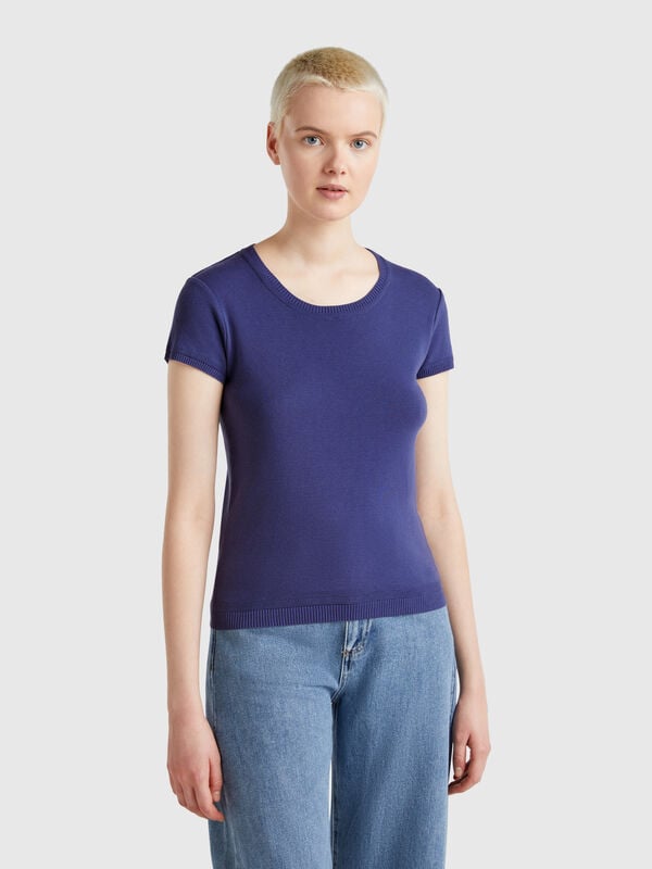 Maglia a manica corta in 100% cotone Donna