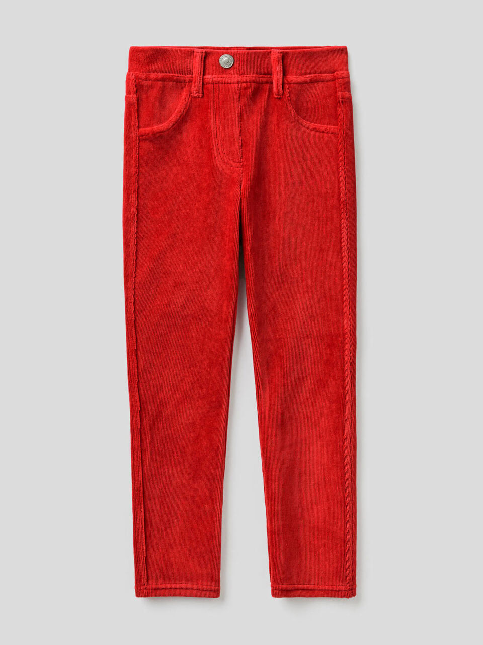 Pantaloni super skinny in ciniglia image number 1