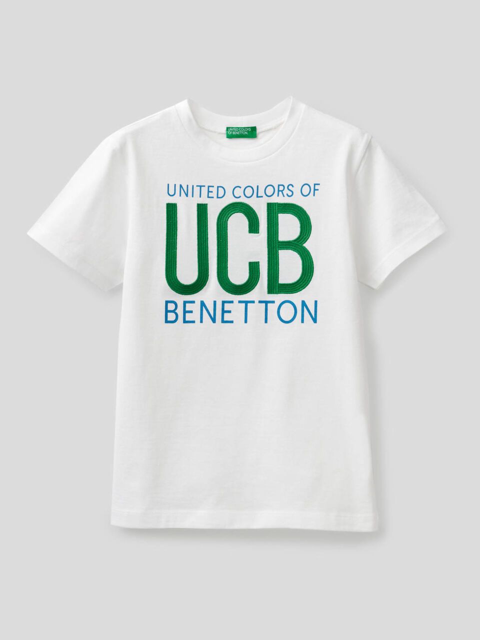 T-shirt 100% cotone con logo ricamato image number 1