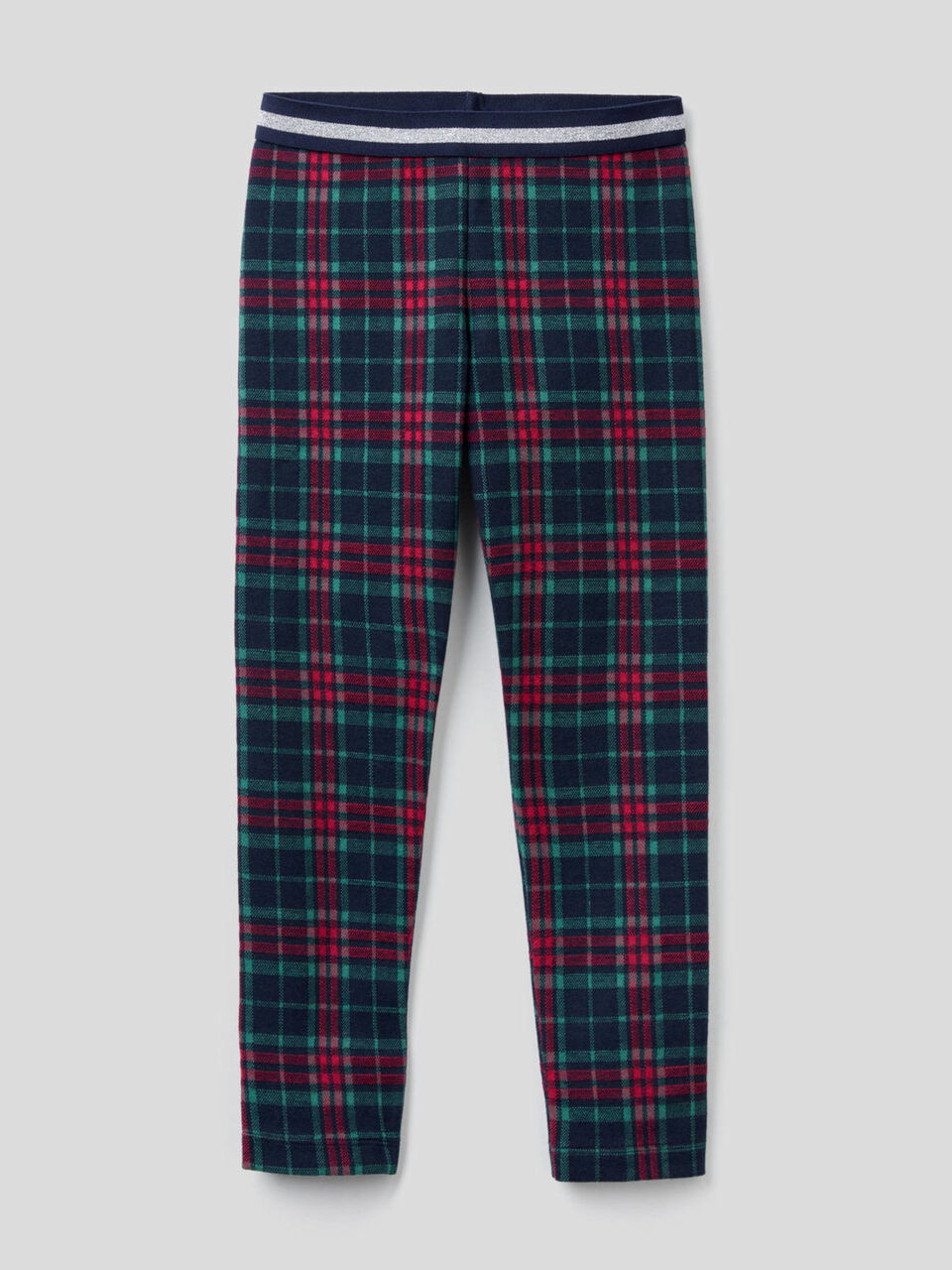 Leggings a quadri elasticizzati image number 1