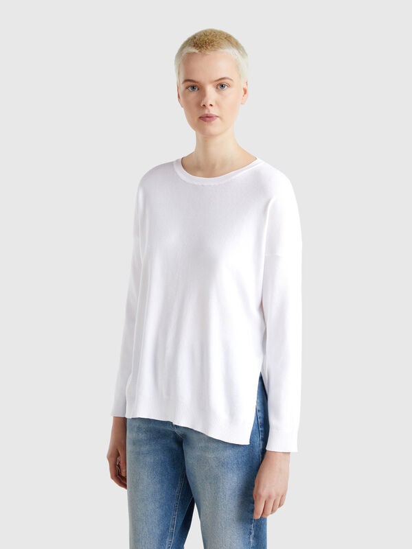 Maglia in cotone over fit Donna