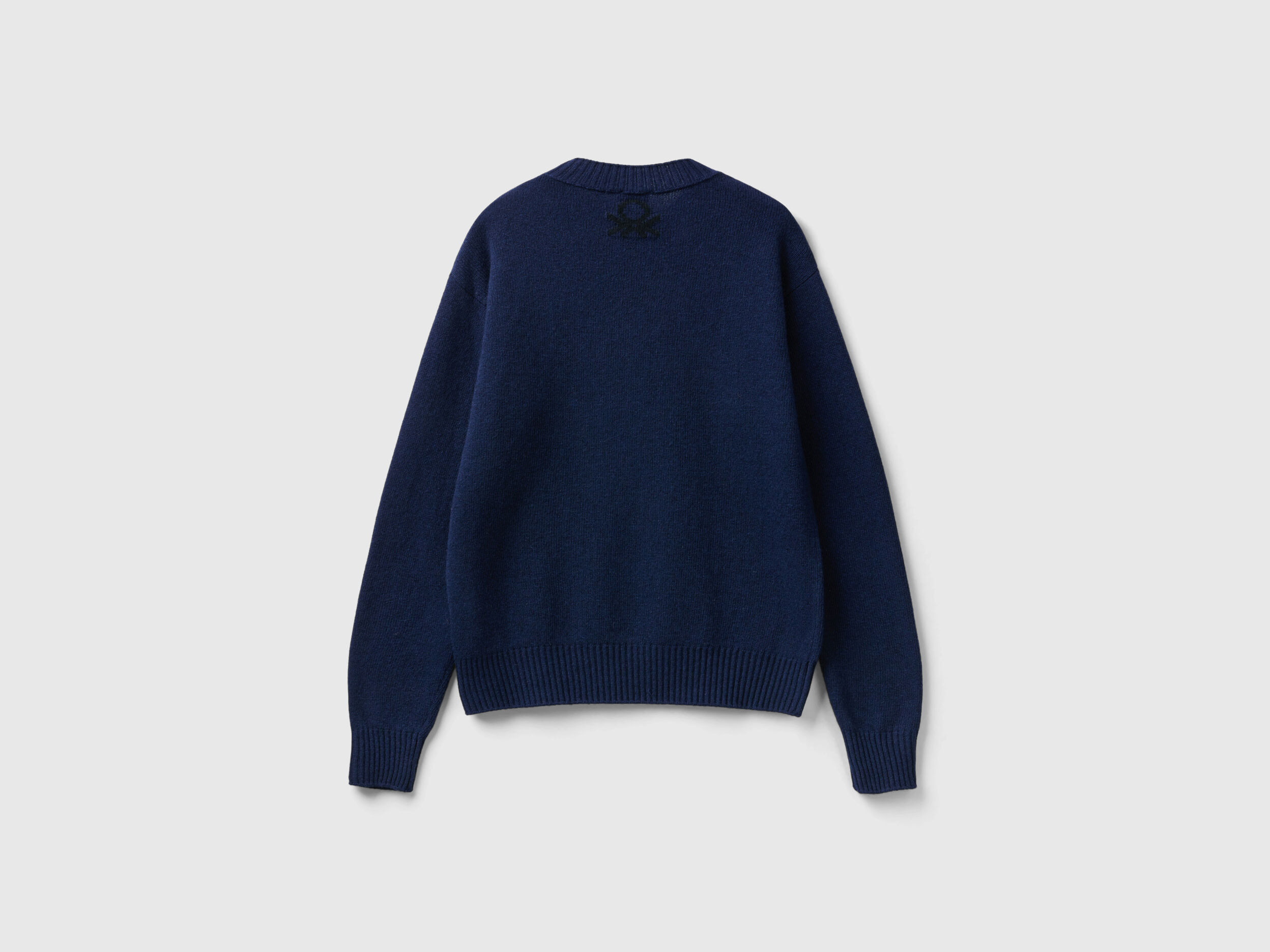 Maglia Mickey Mouse in misto lana Blu Scuro Unisex Benetton