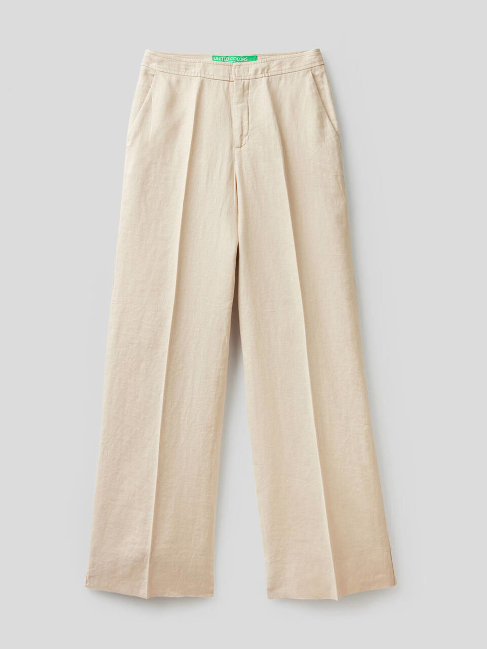 Pantaloni palazzo in 100% lino image number null