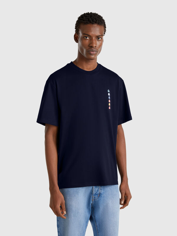 T-shirt over fit con patch Uomo